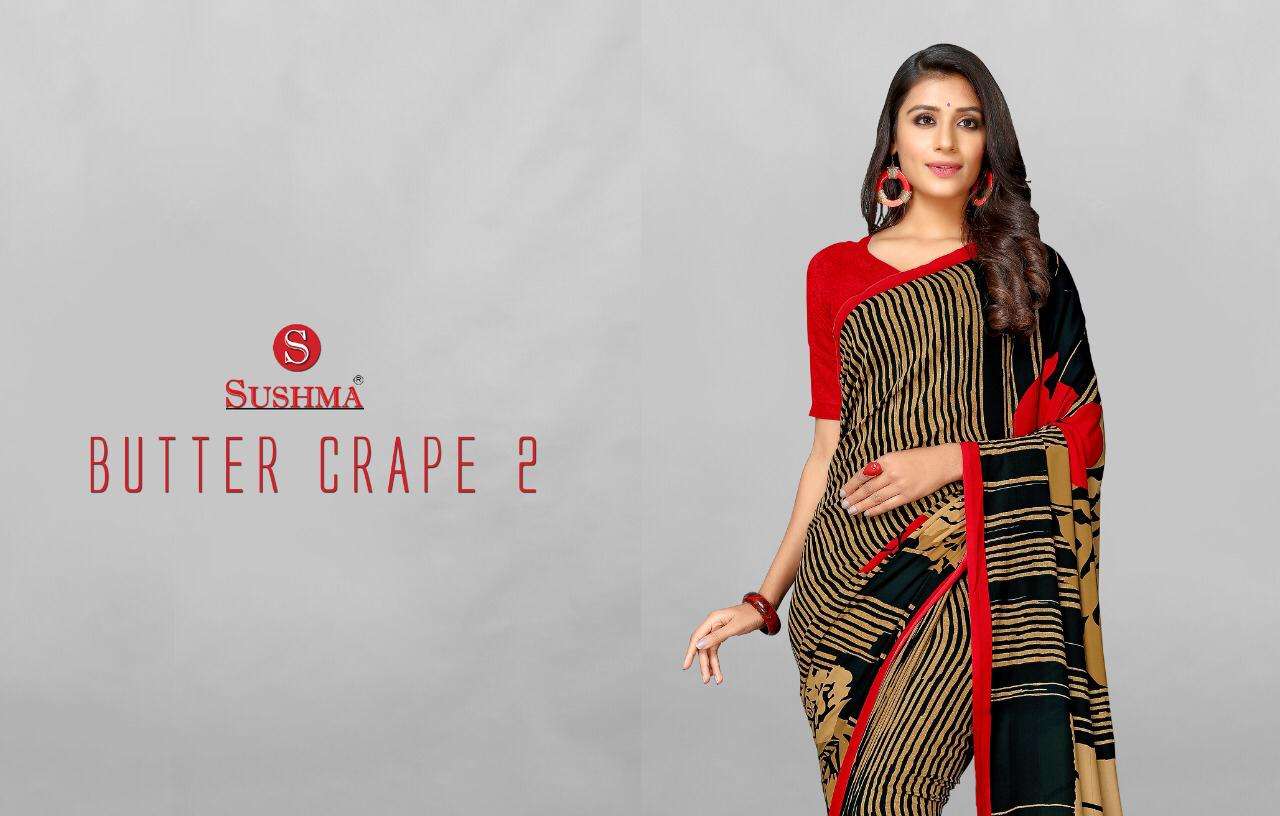 Sushma Butter Crape Vol-2 Series 8501-8511 Printed Crape Saree