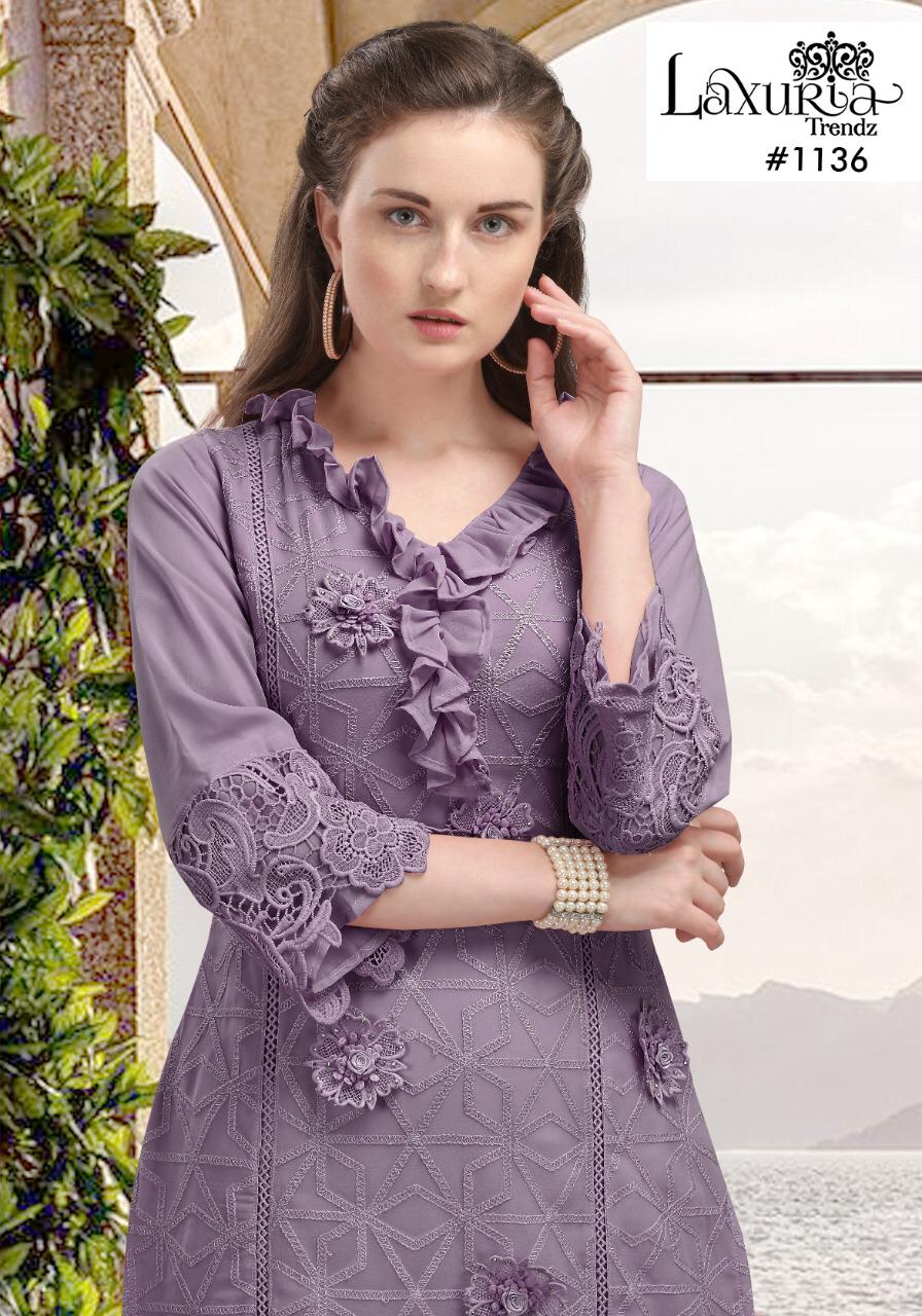 Laxuria Trendz 1136 Designer Faux Georgette Tunic