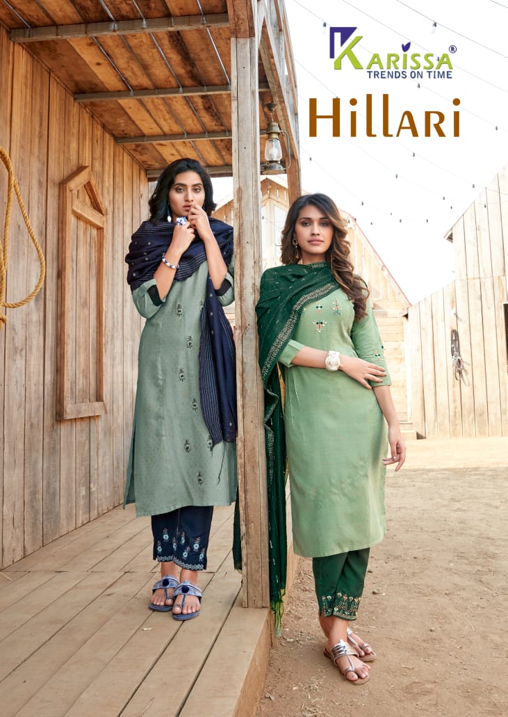 Karissa Hillari Premium Rayon Readymade Suit