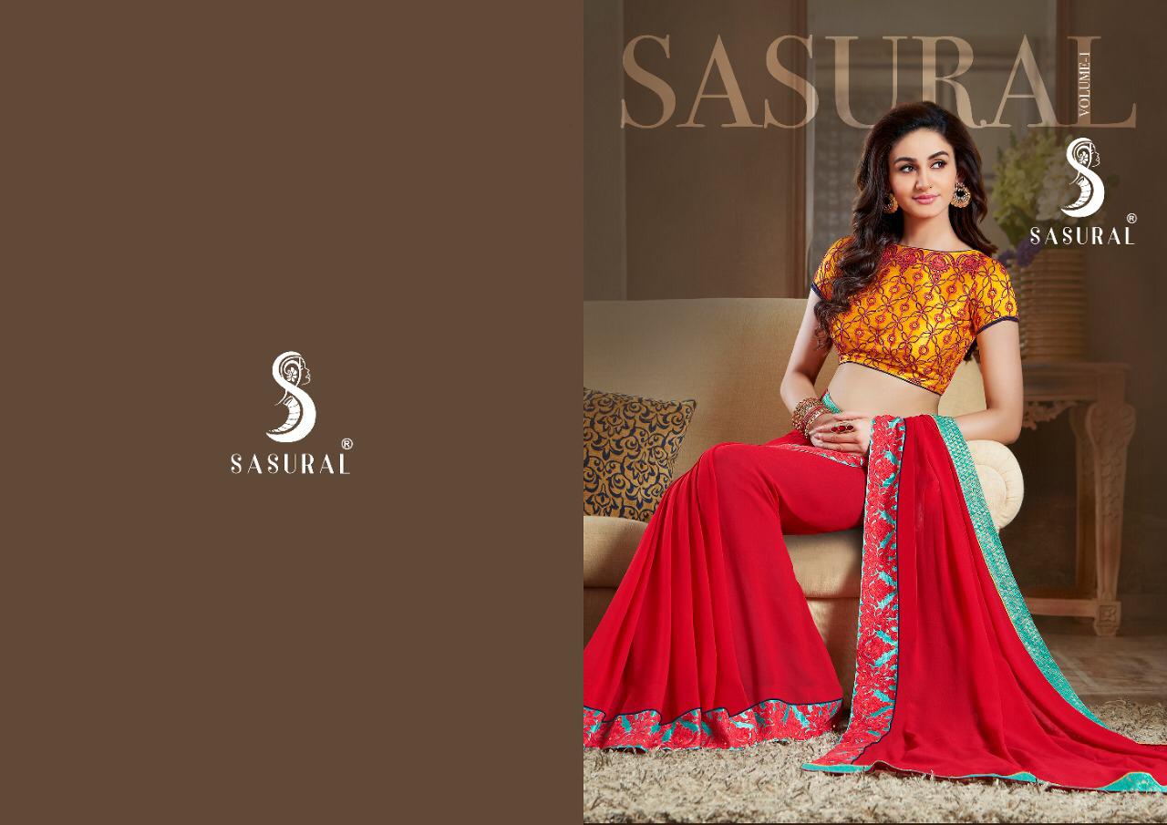 Mintorsi Sasural Vol-1 Georgette Saree With Embroidery Lace