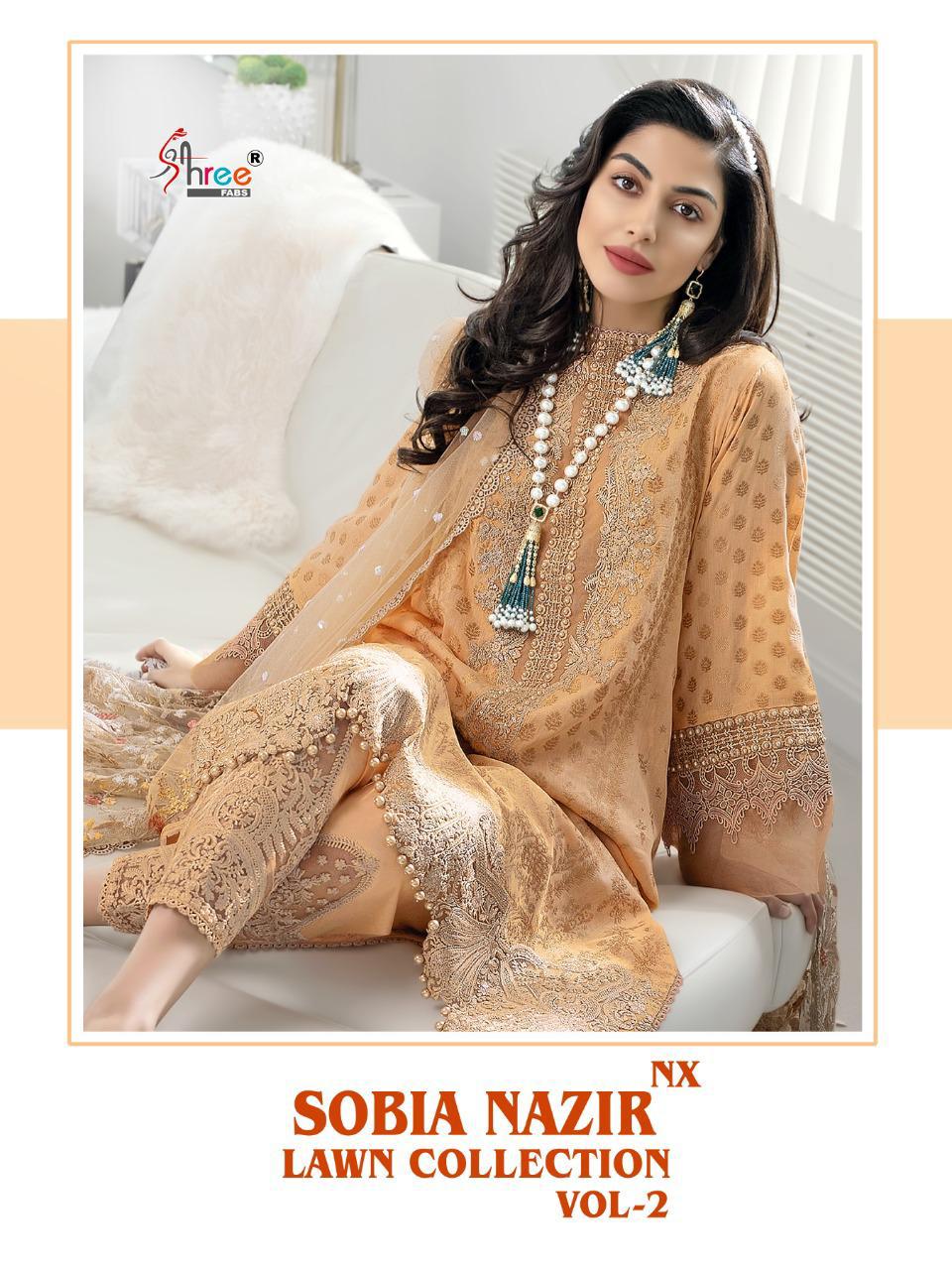 Shree Fab Sobia Nazir Lawn Collection Vol-02 Nx 1746-1751 Pure Lawn Suit