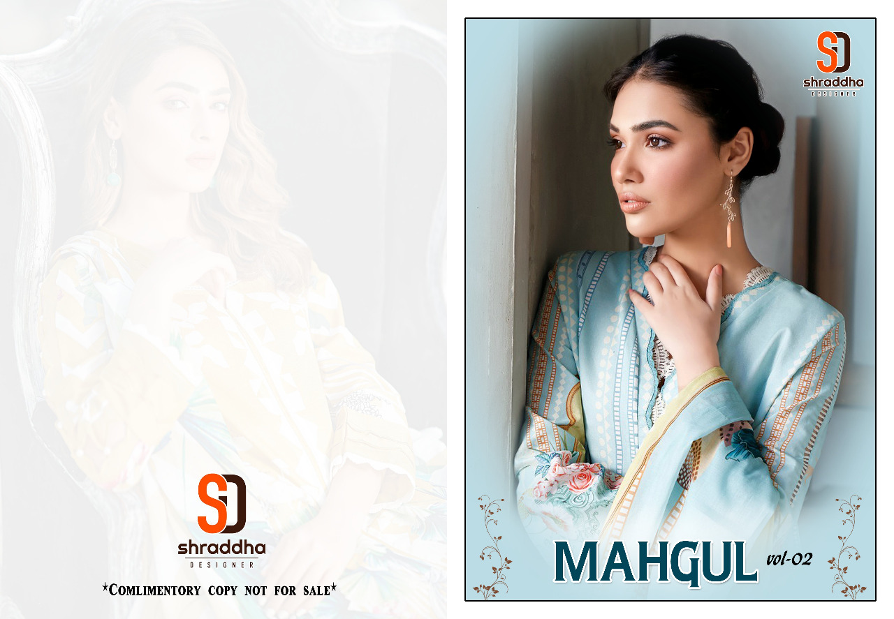 Shraddha Designer Mahgul Vol-2 Series 1001-1006 Lawn Cotton Suit