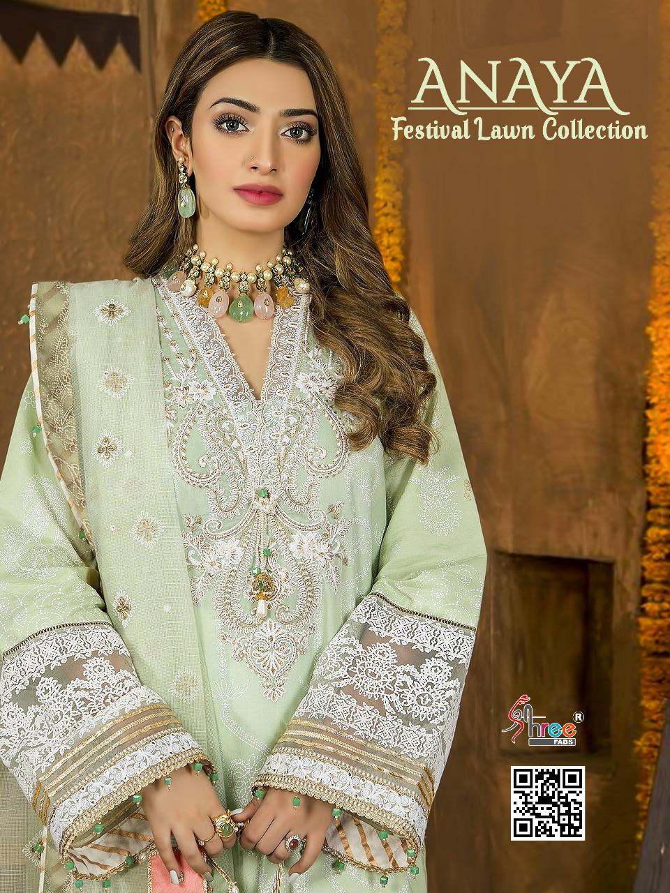 Shree Fab Anaya Festival Lawn Collection 1705-1800 Pure Lawn Cotton Suit