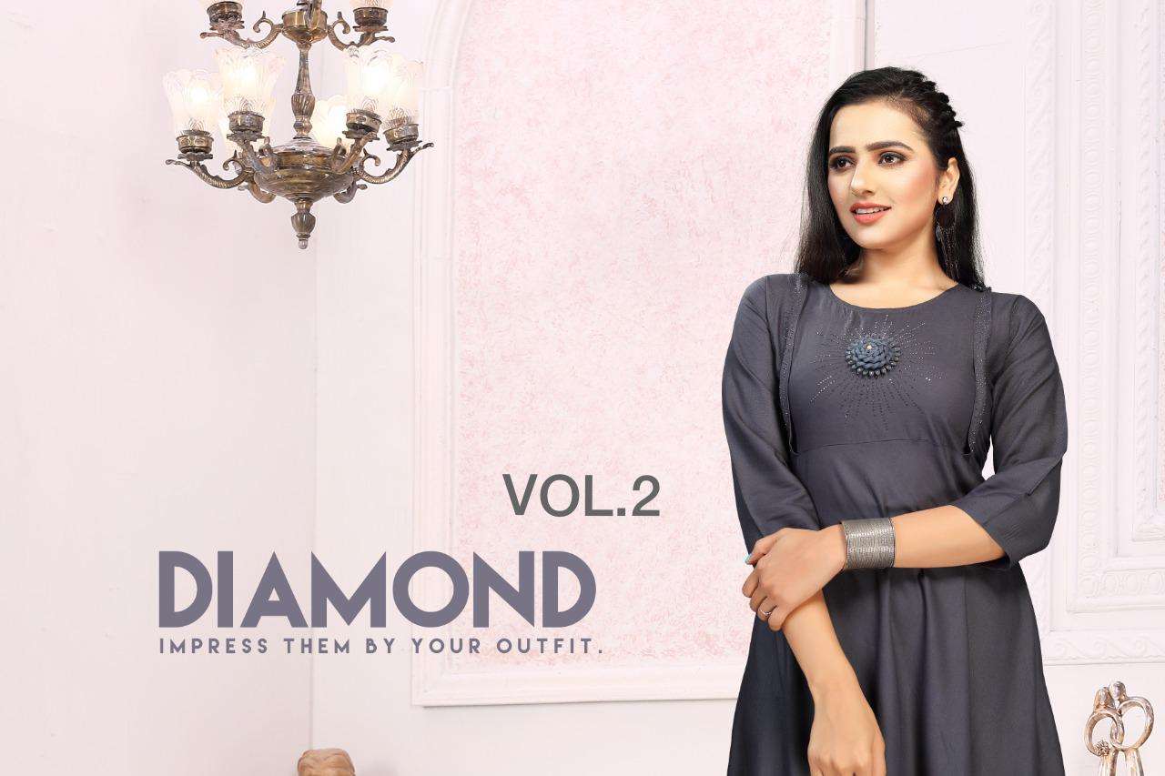 Diamond 2 By Fashion Talk Heavy Rayon Kurti