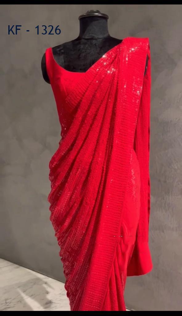 Kf-13 Designer Heavy Georgette Saree