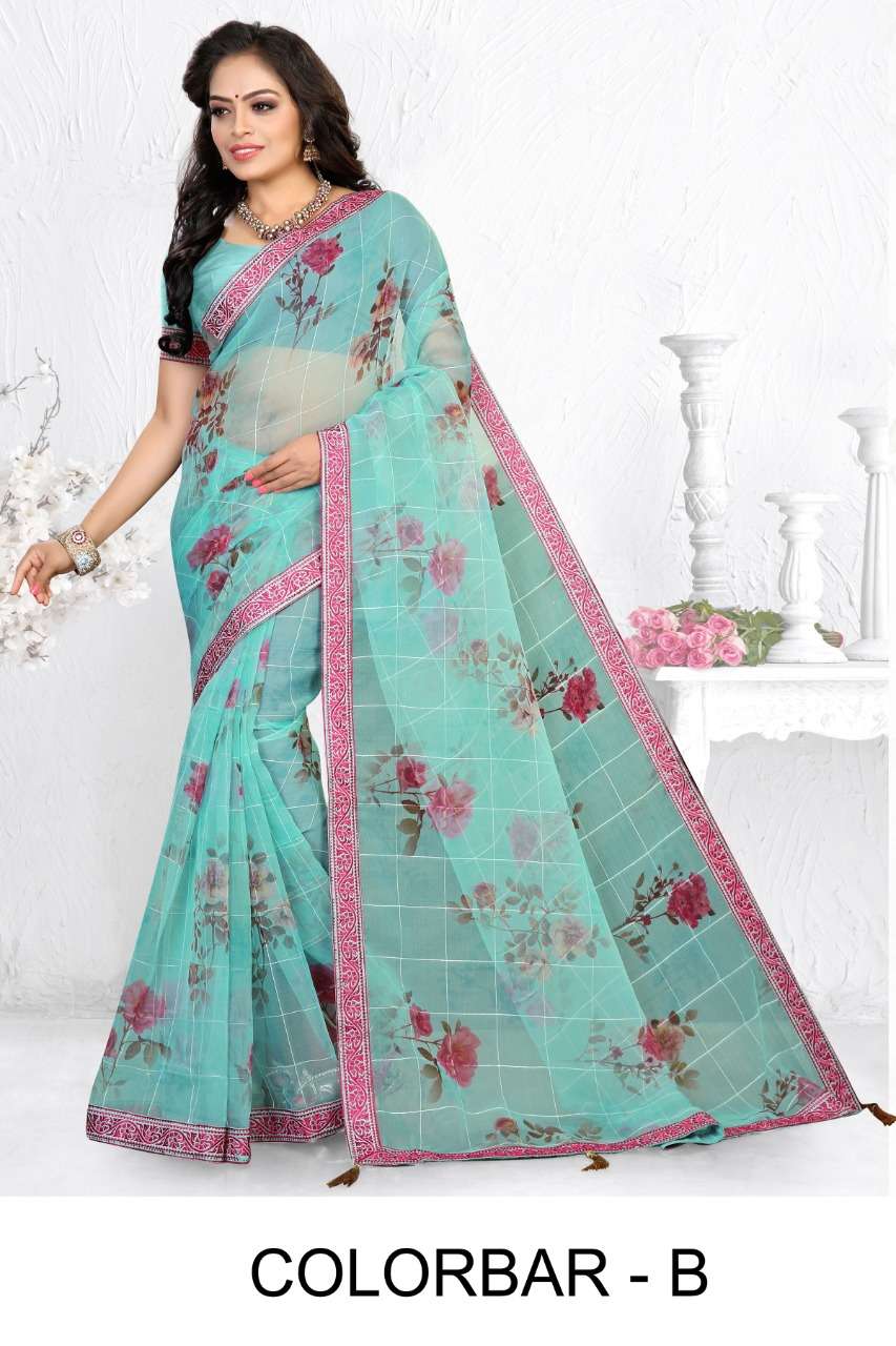 Colorbar By Ranjna Saree Ethnik Wear Organza Silk Digital Print Saree Collection