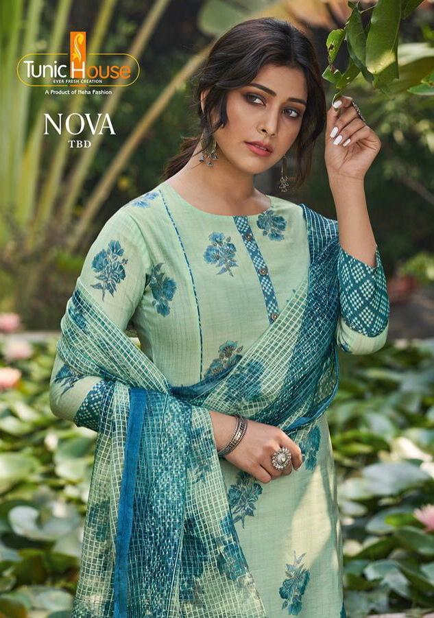 Tunic House Nova Silk Tdb Muslin Soft Silk Printed Salwar Kameez In India