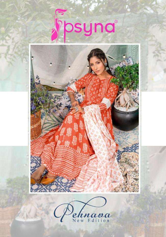 Pehnava By Psyna Cotton Anarkali Readymade Suits