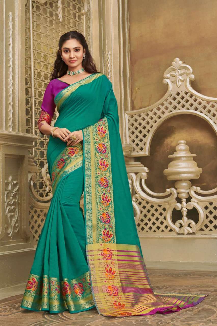 Sangam Prints Mysore Silk Designer Excellent Cotton Handloom Traditional Look Saree