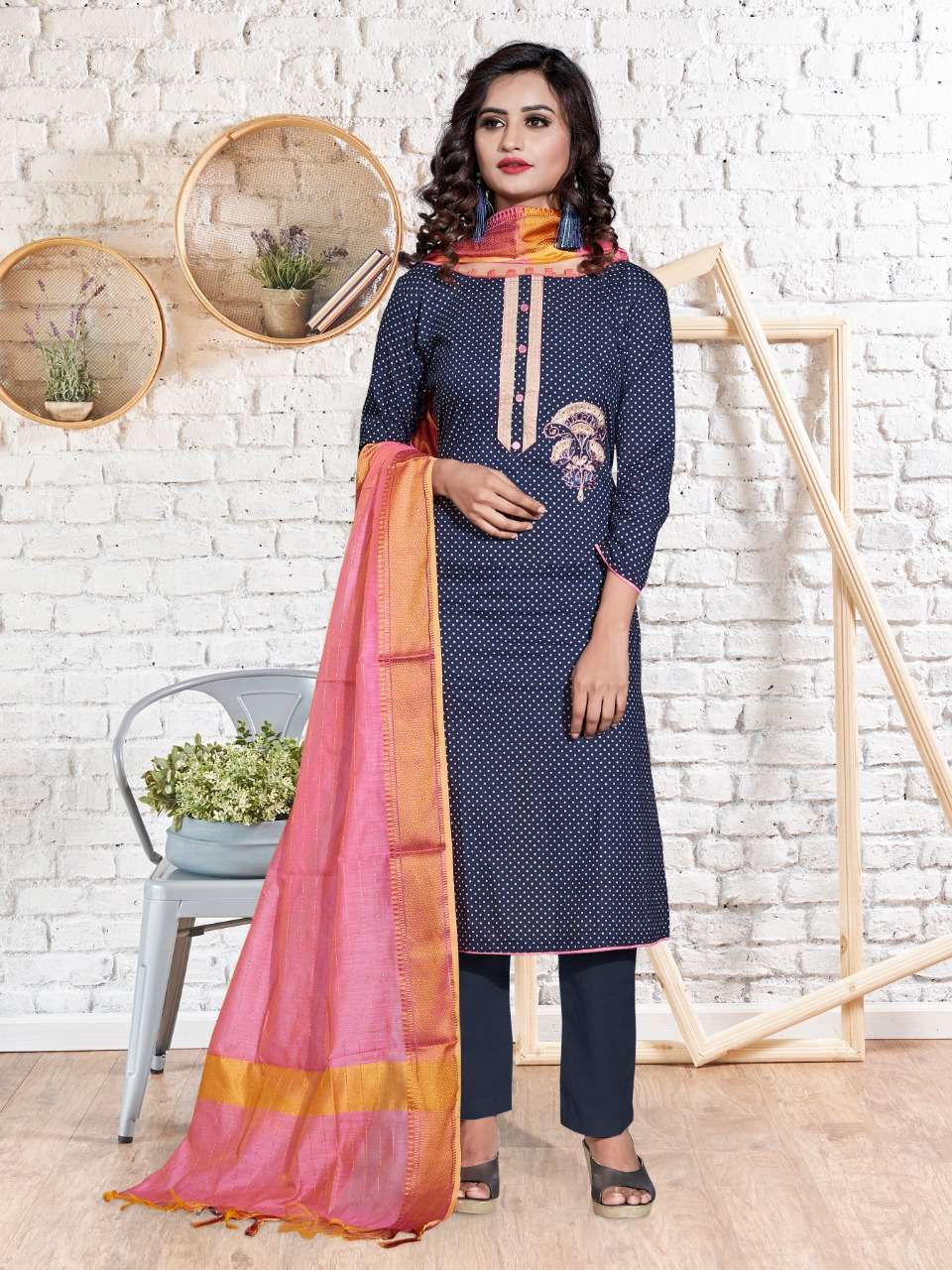 Bipson Piya 1244 Glace Cotton Casual Suits Wholesaler