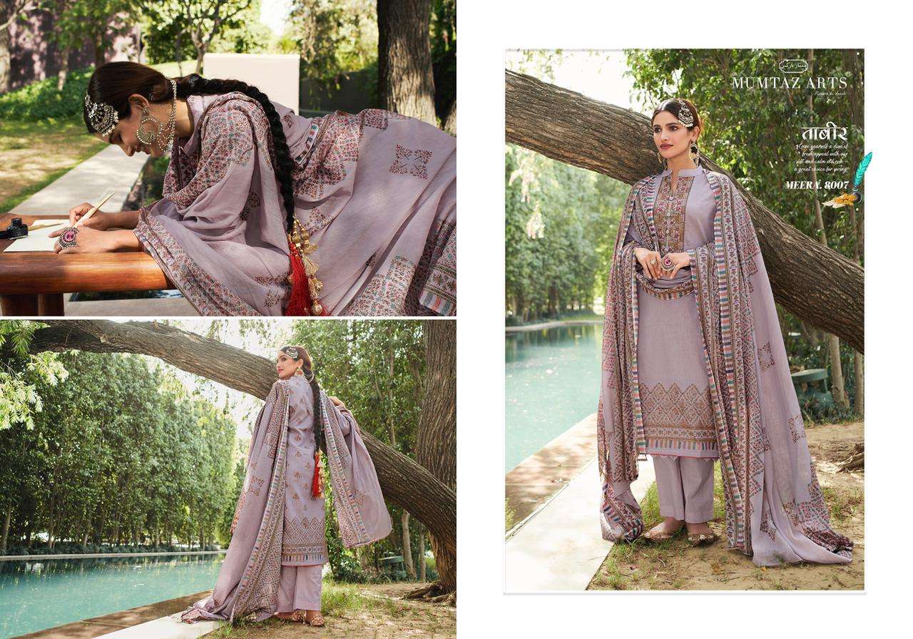 Mumtaz Arts Meera Series 8001-8010 Kani Lawn Cotton Kani Print Suit