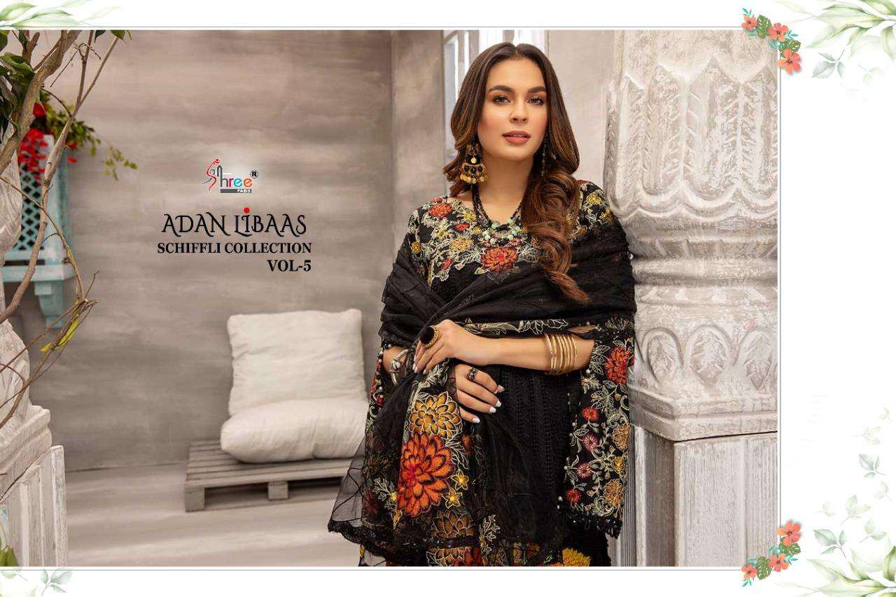 Shree Fab Adan Libaas Schiffli Collection Vol-5 Series 1808-1813 Lawn Suit