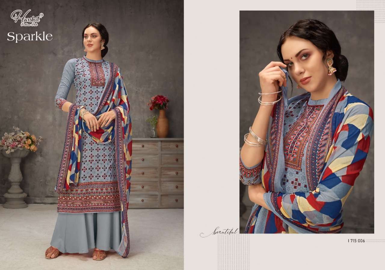 Harshit Fashion Sparkle Series 715001-715010 Cotton Printed Suits