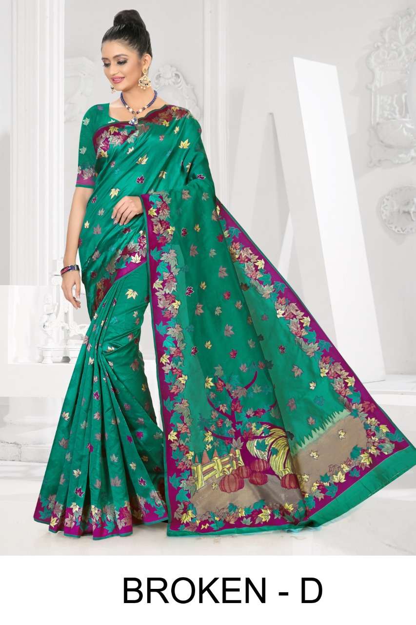 Broken By Ranjna Saree Ethnik Wear Latest Silk Saree Collection