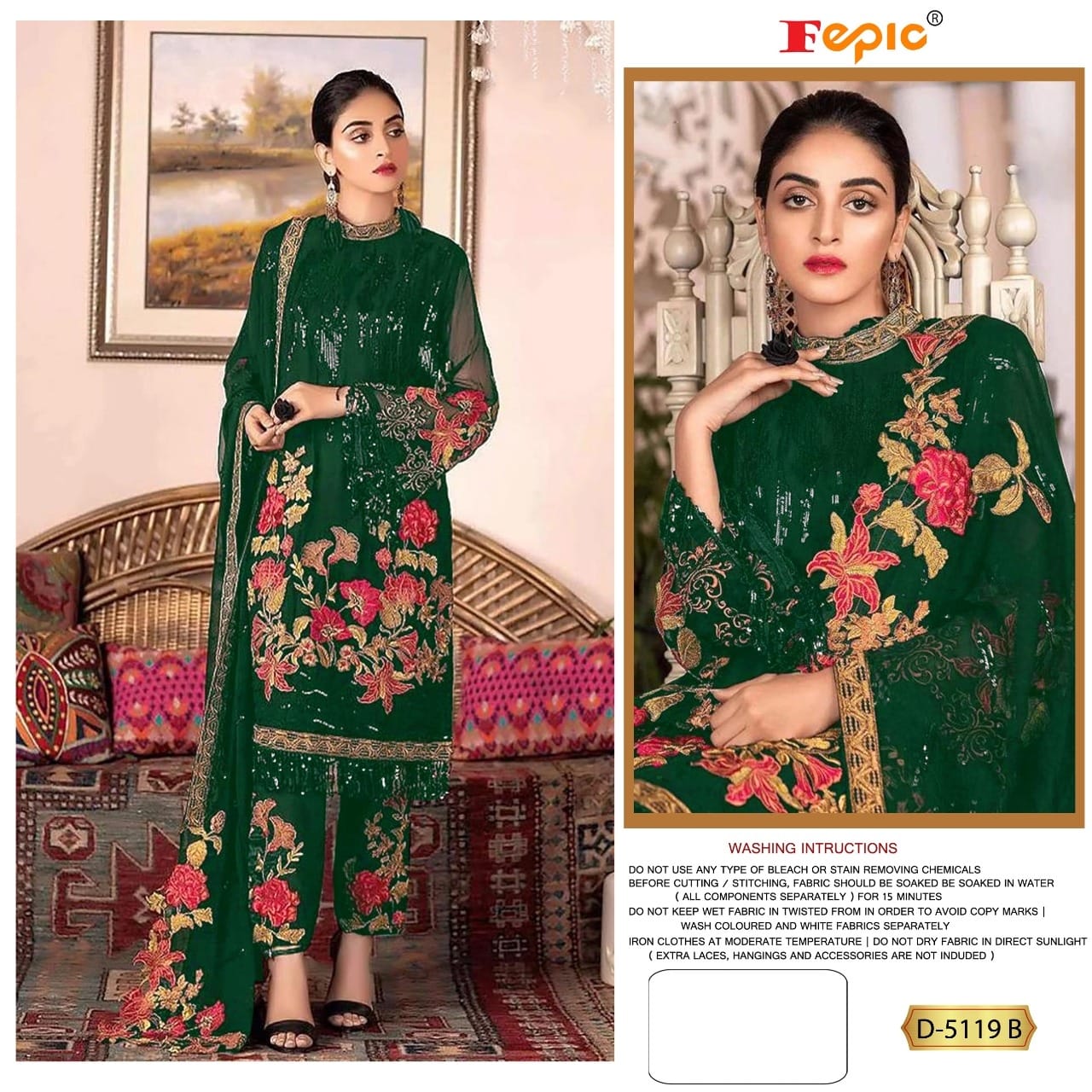 Fepic 1119 Designer Georgette Suit