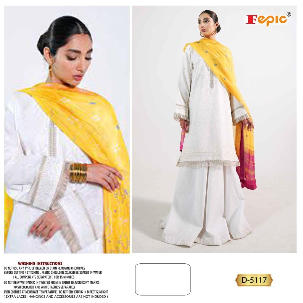 Fepic Rosemeen D-5117 Designer Pure Cotton Suit