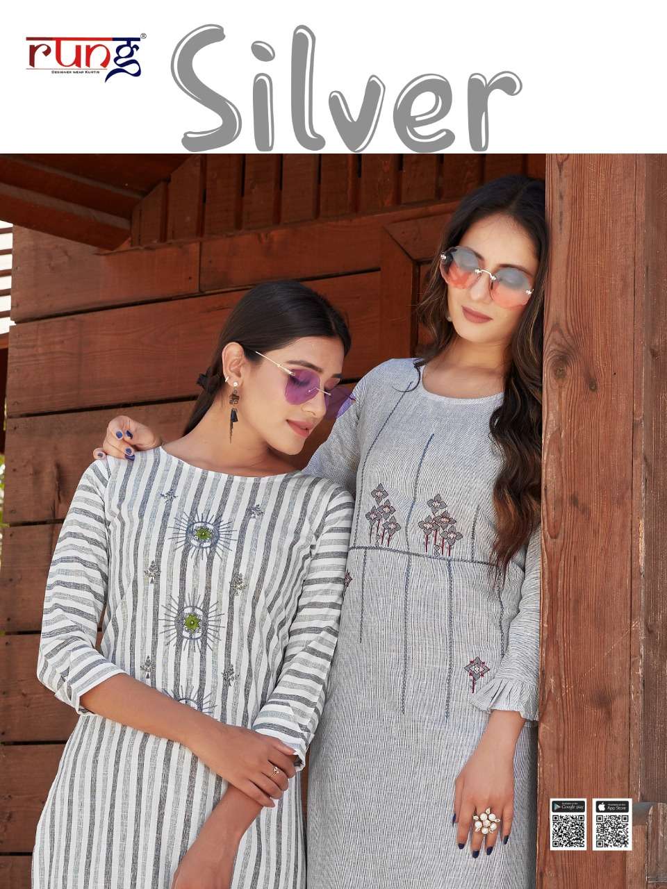 Silver By Rung Rayon Casual Wear Kurti Wholesaler