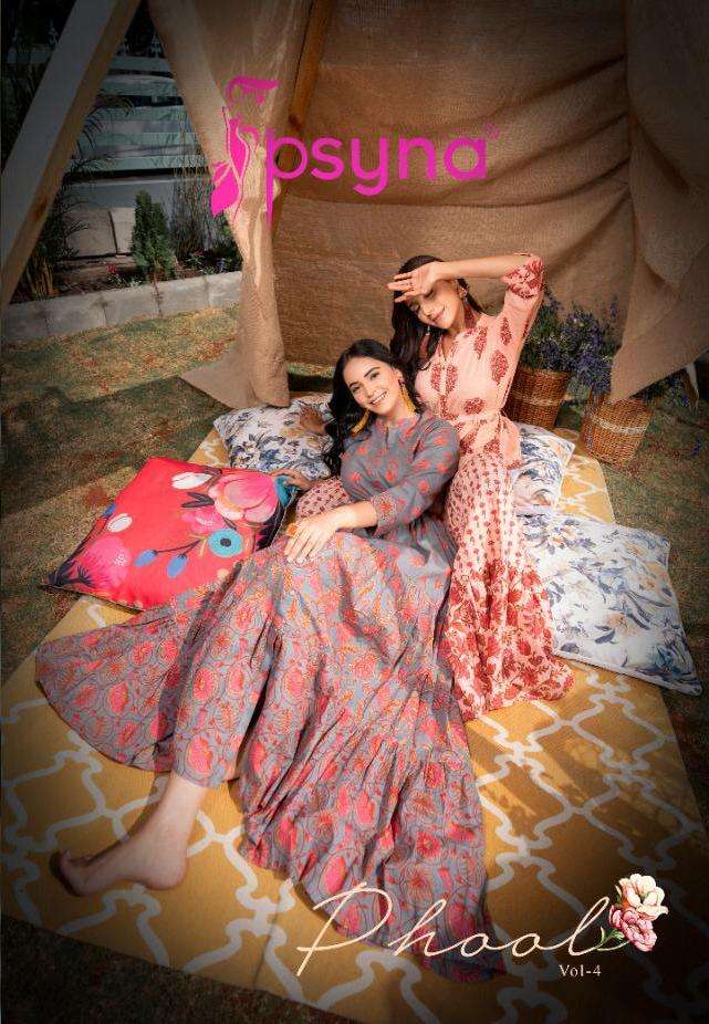 Phool Vol 4 By Psyna Cotton Designer Long And Party Wear Gown