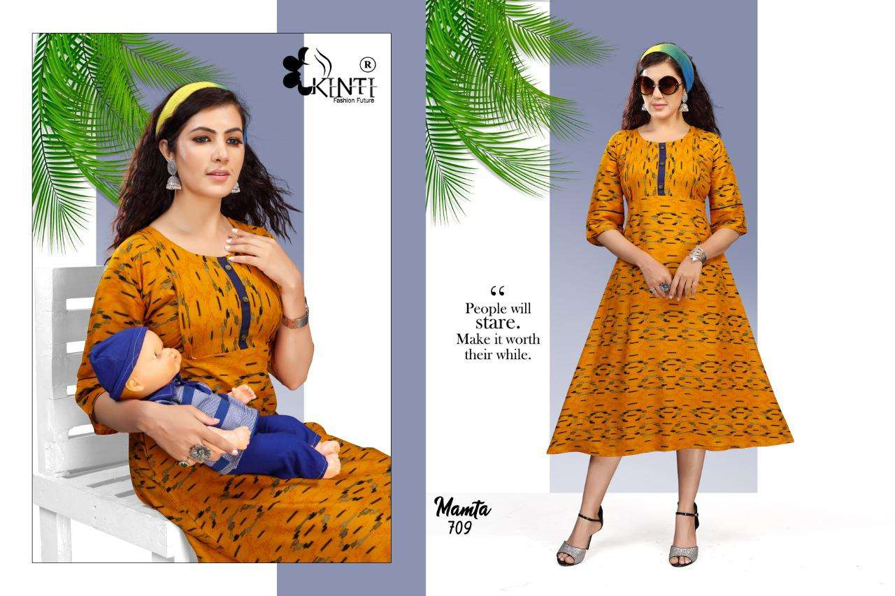 Kinti Mamta Vol-7 Series 101-110 Feeding Top Twin Vertical Zip Concept Kurti