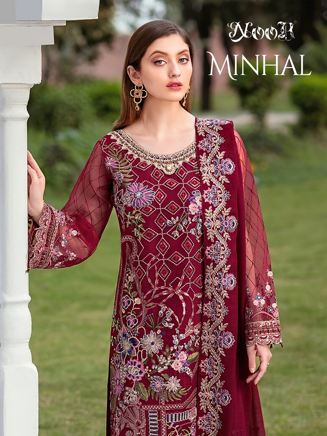 Noor Minhal Georgette With Heavy Embroidery Suit