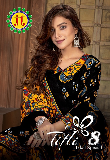 Jt Titli Vol-8 Ikkat Special Ikkat Cotton Print Suit