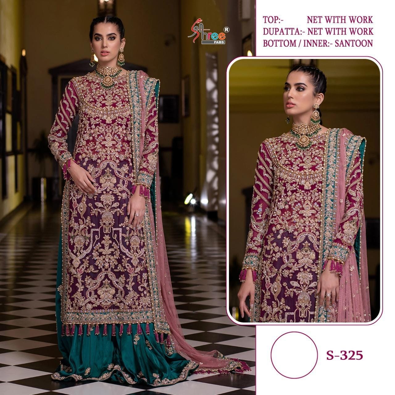 Shree Fabs S-325 Designer Net Suit