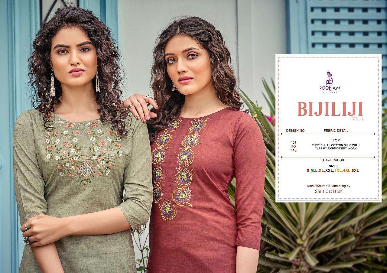 Poonam Bijiliji Vol 2 Cotton Casual Kurtis