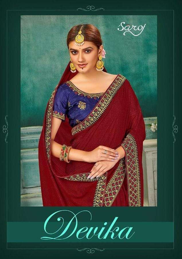 Devika By Saroj Vichitra Silk Saree