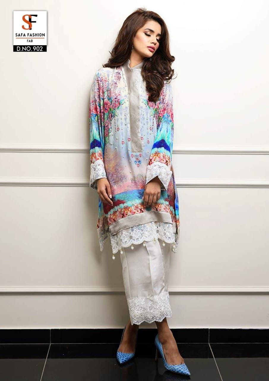 Safa Fashion 902 Designer Pure Muslin Tunic