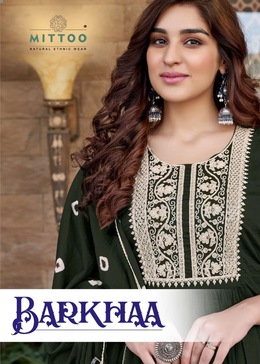 Mittoo Barkha Series 4084-4087 Readymade Cotton Party Wear Suit