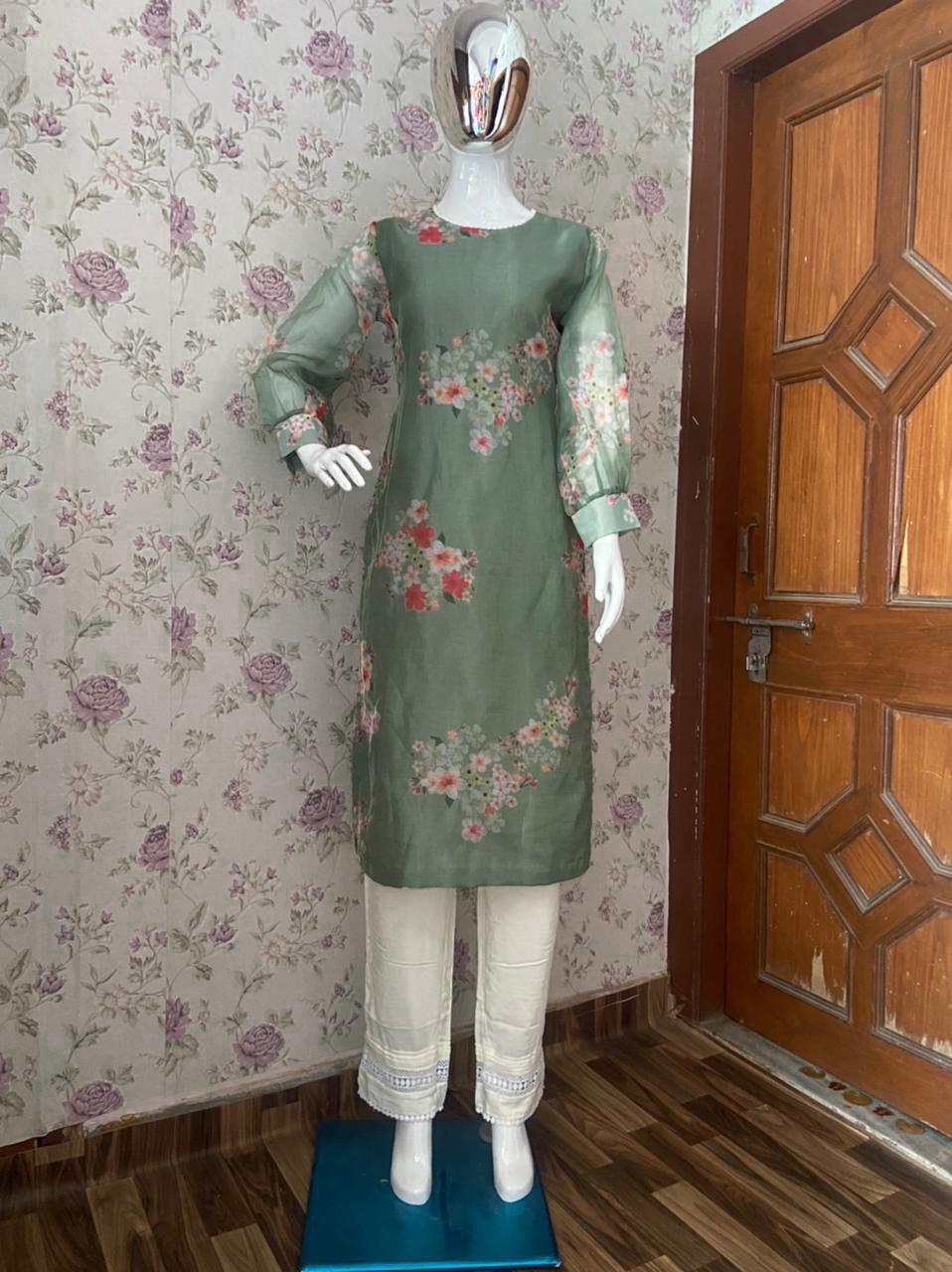 Bt-13 Designer Organza Kurti