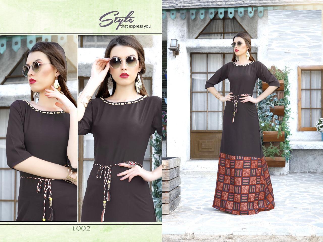 Style Out Designer 14 Kg Rayon Kurti