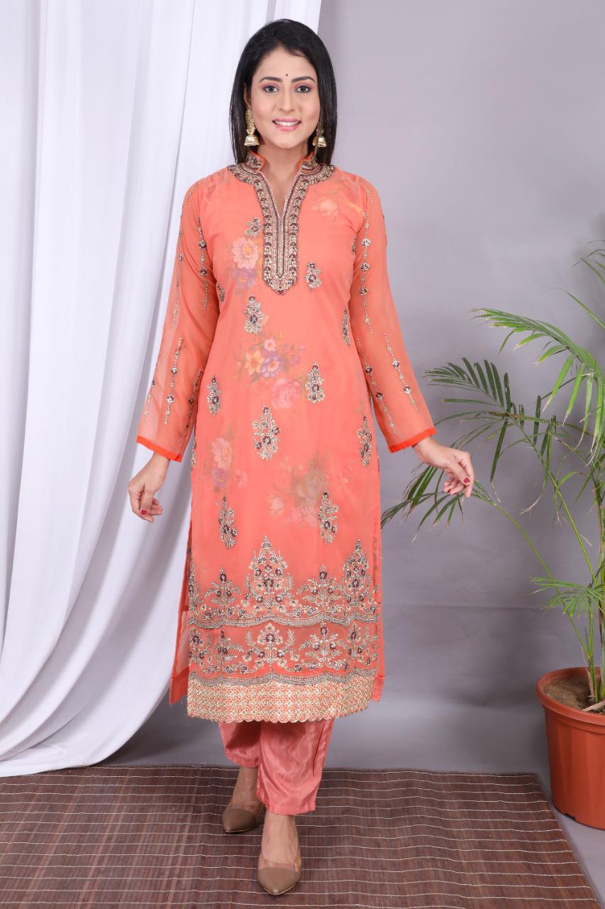 Kaseesh Designer Pure Georgette Suit