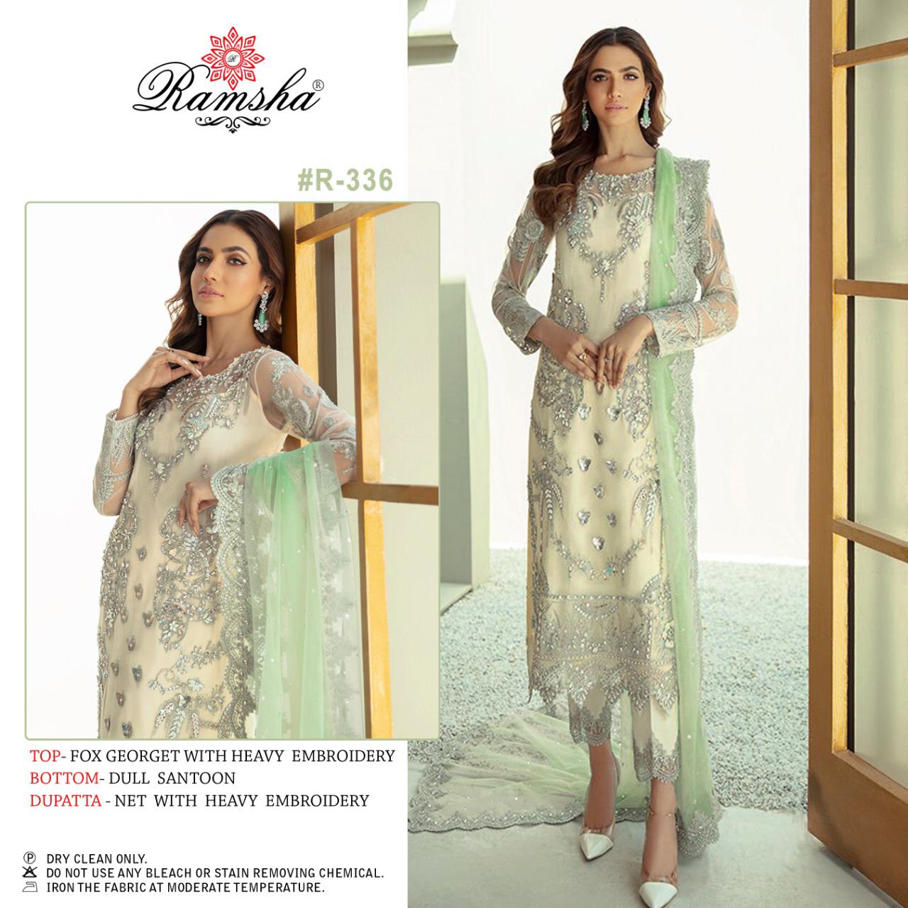 Ramsha Vol-18 R-335r-338 Designer Georgette Suit