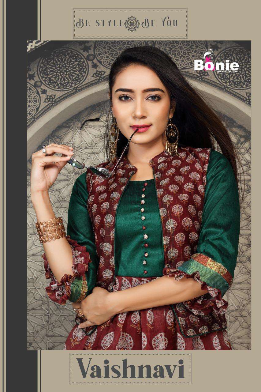 Bonie Vaishnavi Series 1001-1007 Heavy Silk With Jacket Kurti