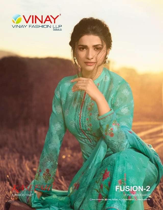 Vinay Fusion Vol-2 Series 12031-12038 Georgette Embroidery Suit