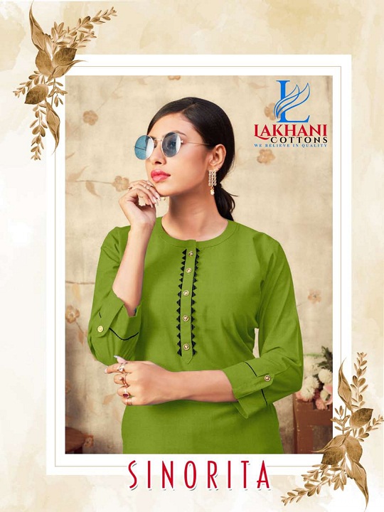 Lakhani Cottton Sinorita Series 101-110 Stitched Pure Cotton Kurti