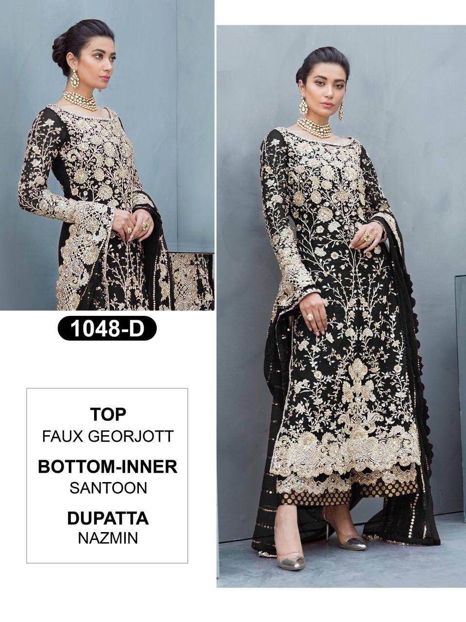 1048 Kf Designer Heavy Faux Georgette Suit