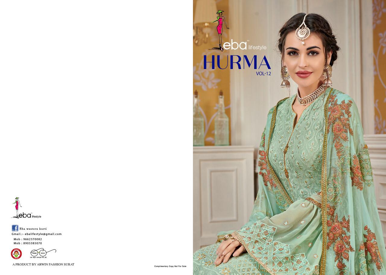 Eba Lifestyle Hurma Vol-12 Designer Faux Georgette Suit (singles Available)