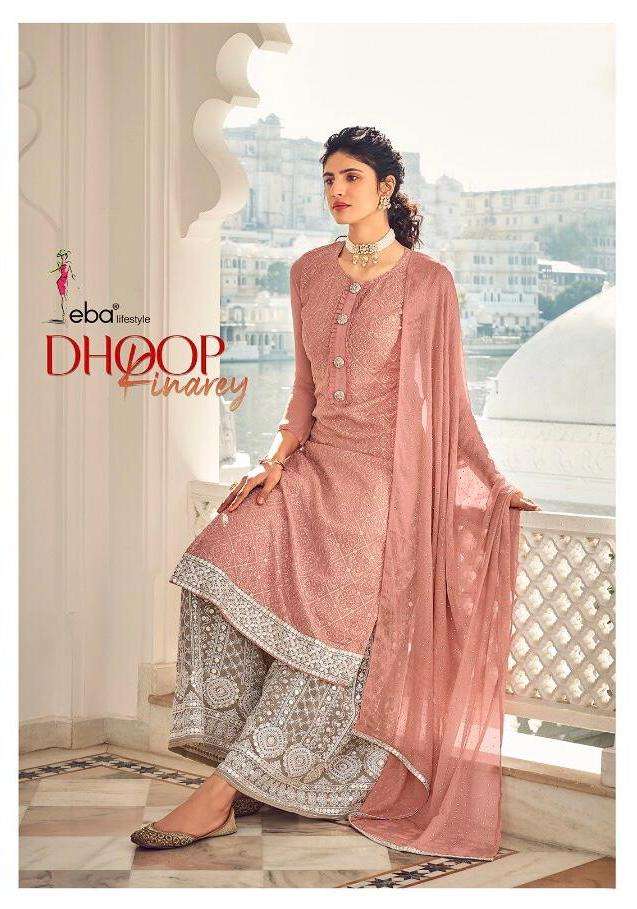 Eba Dhoop Kinarey Georgette Wedding Designer Fancy Suits