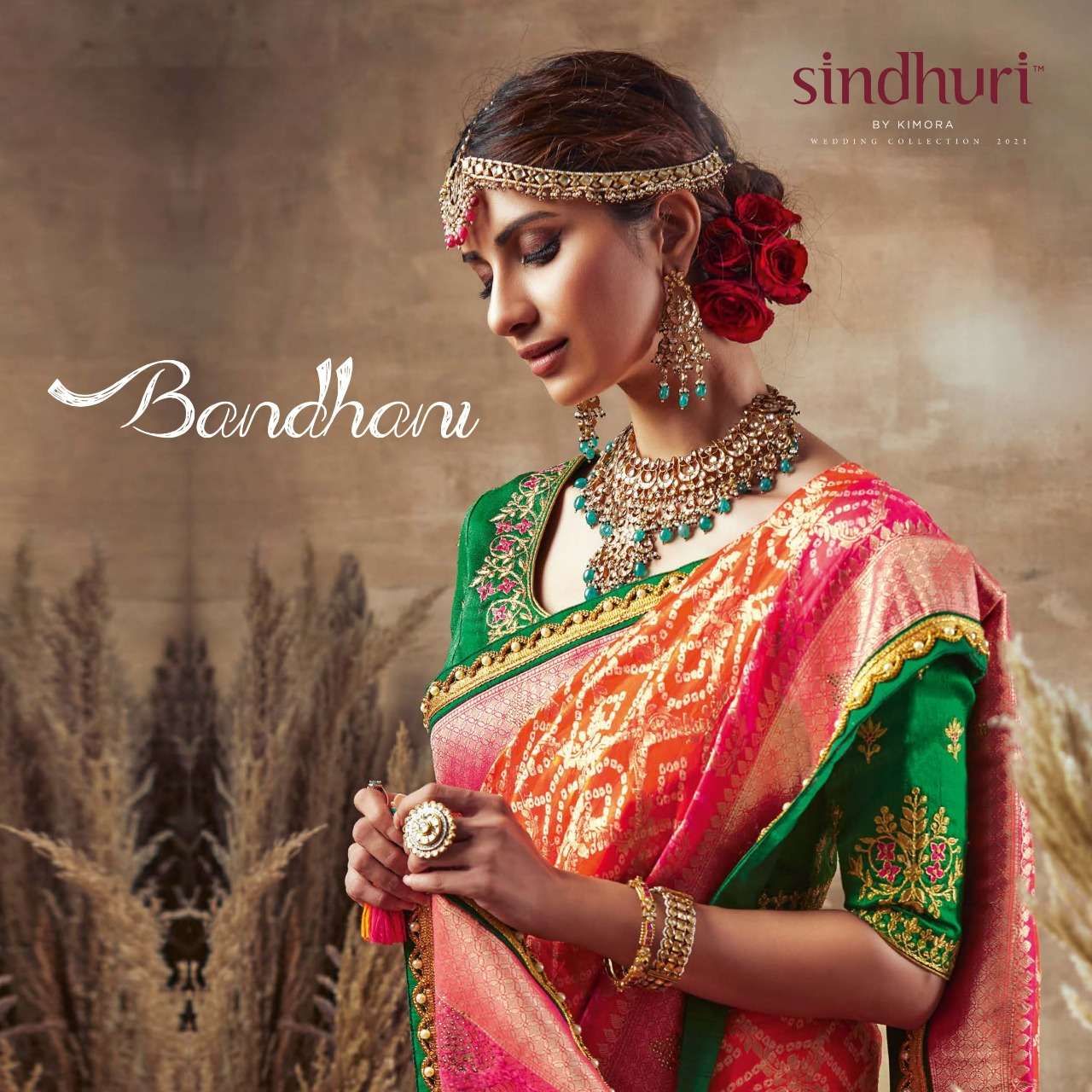 Bandhani By Sindhuri By Kimora Exclusive Traditional Wear Heavy Bandhej Saree