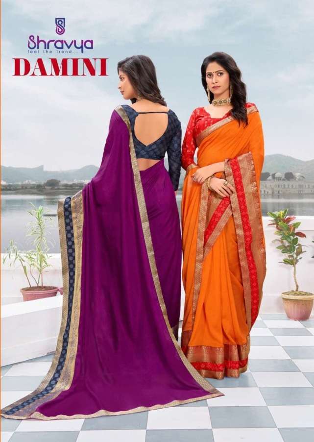 Damini By Shravya Fashion Vichitra Silk Daily Wear Fancy Saree