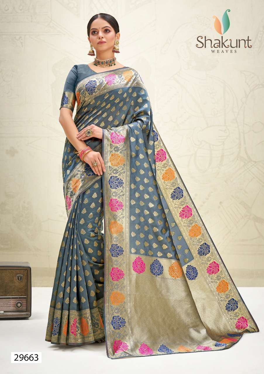 Shakunt Vishwamitri Series 29661-29668 Art Silk Saree