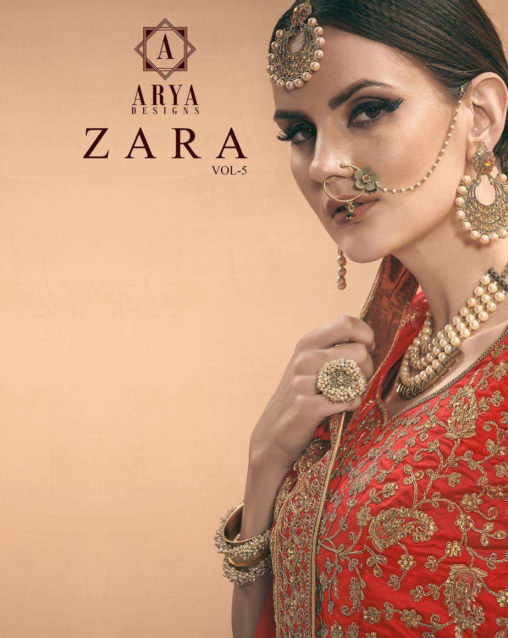 Arya Zara Vol-5 Series 3001-3007 Satin Bridal Lehenga