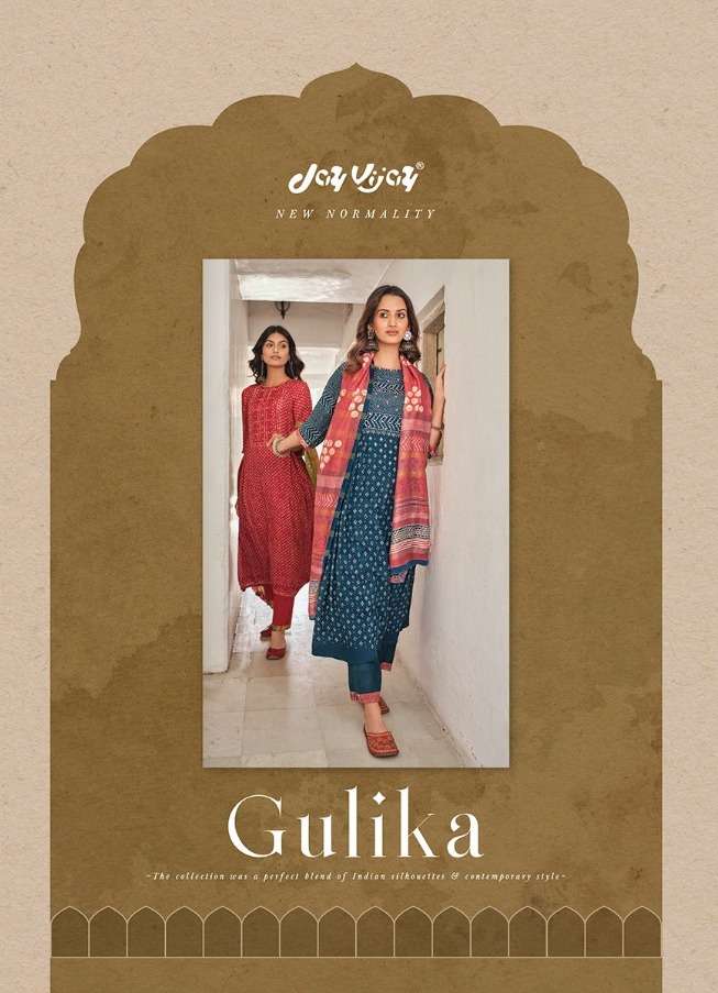 Jay Vijay Gulika Muslin Silk Designer Fancy Salwar Kameez