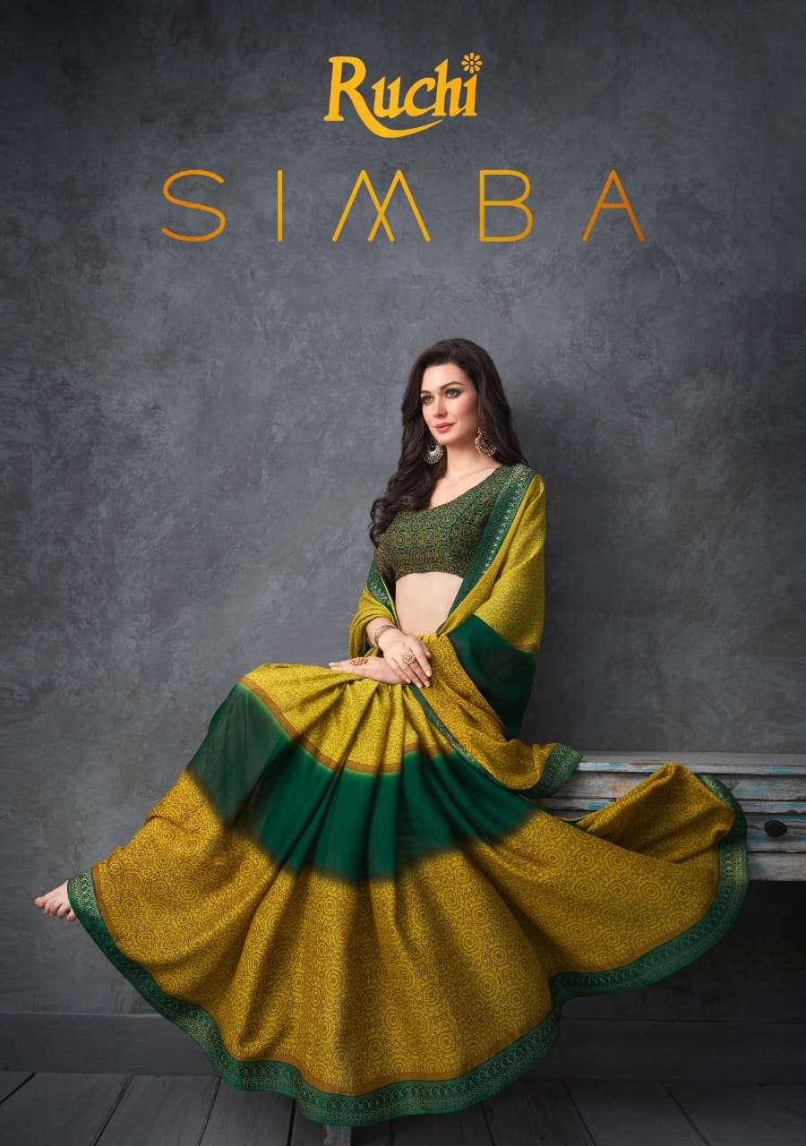 Ruchi Present Simba Georgette Printed Casual Wear Saree