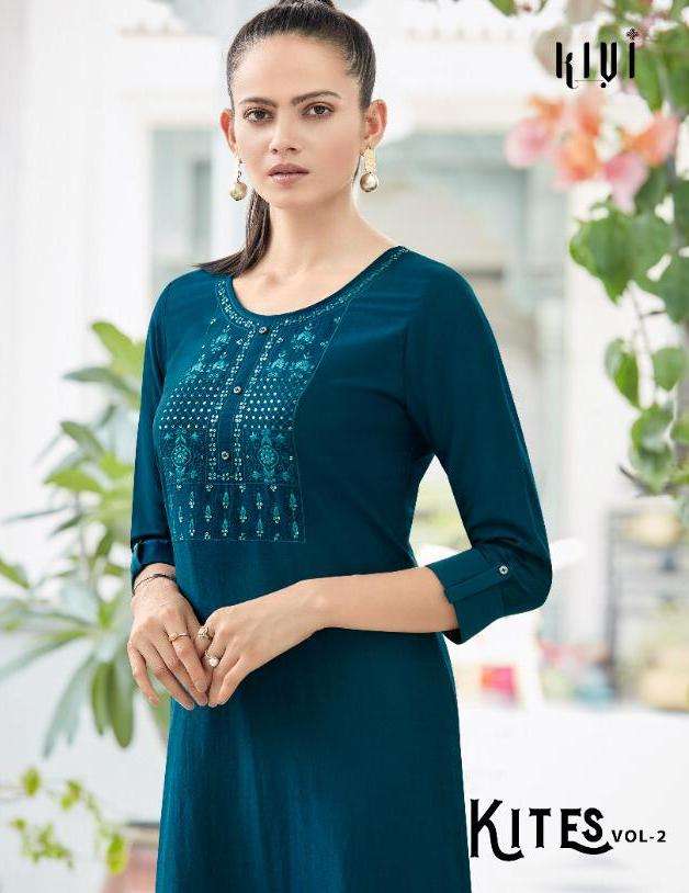 Kalaroop Kites Vol-2 Series 12620-12627 Silk Embroidery Kurtis