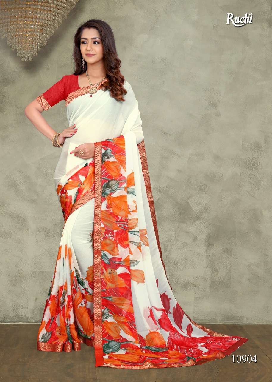 Ruchi Falguni Series 10901-10912 Chiffon Printed Saree