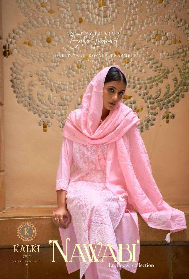 Nawabi By Kalki Trendz Viscose Lucknowi Readymade Suits Collection