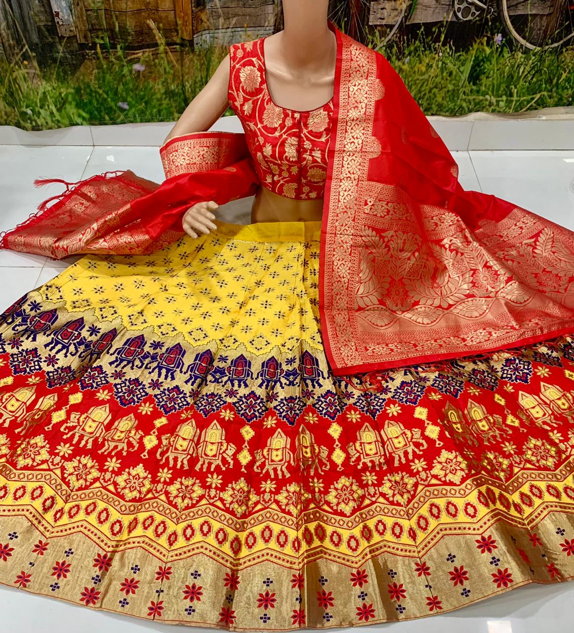 Ev Ethanic Villa 2021 Designer Brocade Lehenga